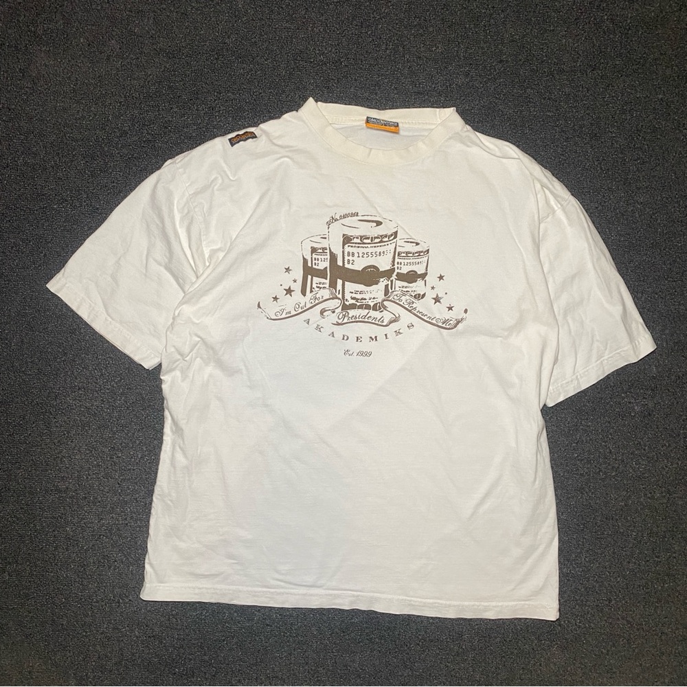 vintage y2k akademiks jeans big logo graphic shirt size xl